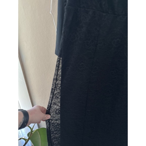 Torrid Womens Black Mesh Lace Gown Size 14 NWT Whimsigoth Prom Formal Grunge - Picture 5 of 11